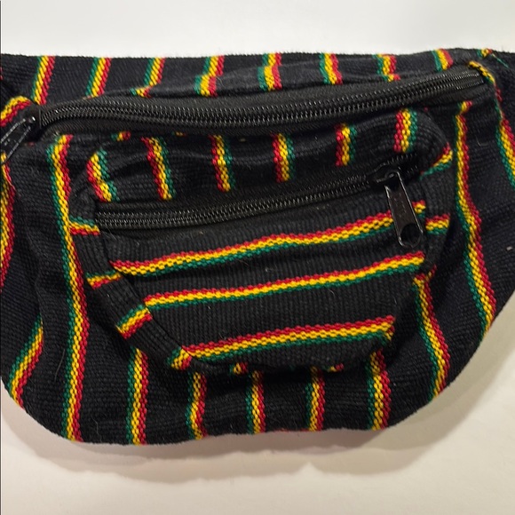 Striped Black Fanny Pack - Picture 2 of 3